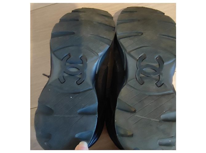 Sneakers Chanel in pelle nera Nero - vista 6
