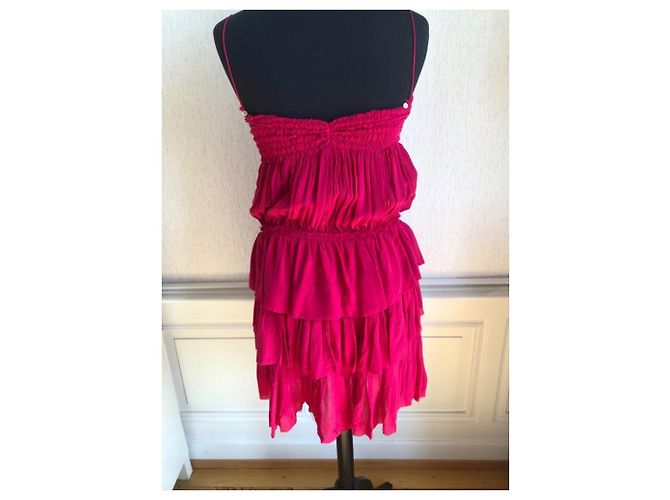 Isabel Marant ruffled dress Fuschia - view 2