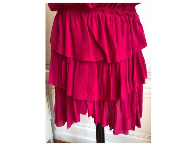 Isabel Marant ruffled dress Fuschia - view 5