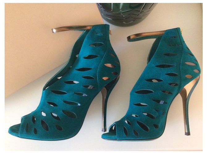 Botines Jimmy Choo Tamber de nubuck turquesa - vista 5
