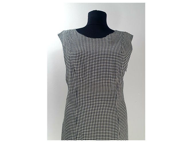 Vestido Bruuns Bazaar de Viscose Preto Branco Tamanho 40 - vista 2