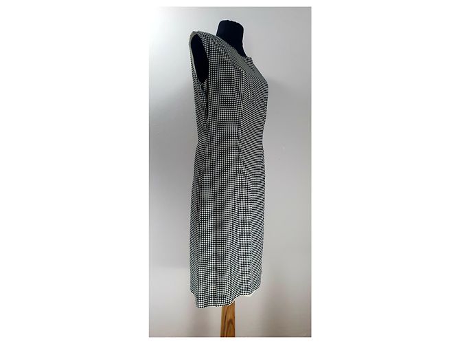 Vestido Bruuns Bazaar de Viscose Preto Branco Tamanho 40 - vista 3