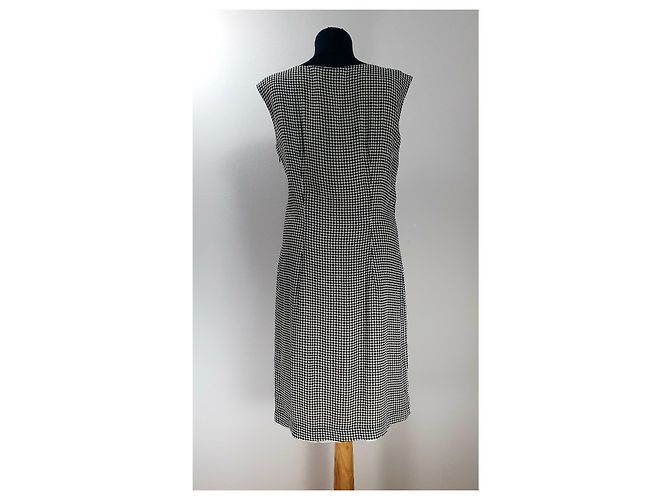 Vestido Bruuns Bazaar de Viscose Preto Branco Tamanho 40 - vista 4