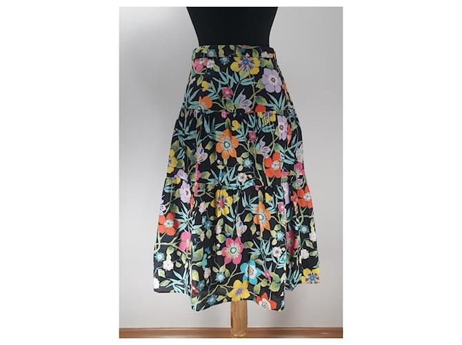 Falda de algodón con flores J.Crew Multicolor - vista 3