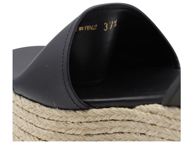 Sandalias Prada Espadrille Platform en Cuero Negro - vista 5