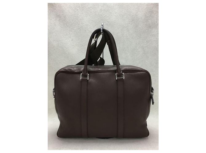 Mallette PRADA / cuir / BRW / uni - vue 4
