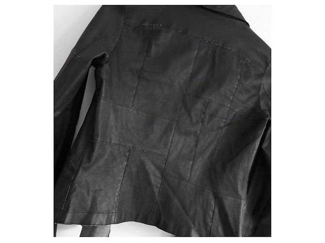 Chanel Resort 2016 Schwarze Leder Bikerjacke - Ansicht 3
