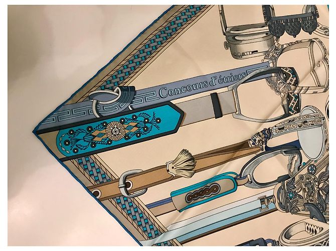 Hermès Seidentuch Concours d'Etriers 90x90 Mehrfarben - Ansicht 2