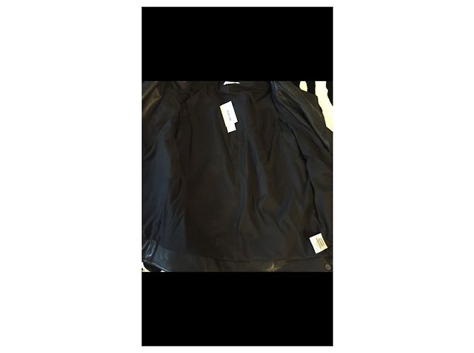 Helmut Lang Helmult Lang ärmellose Lederjacke Schwarz - Ansicht 6