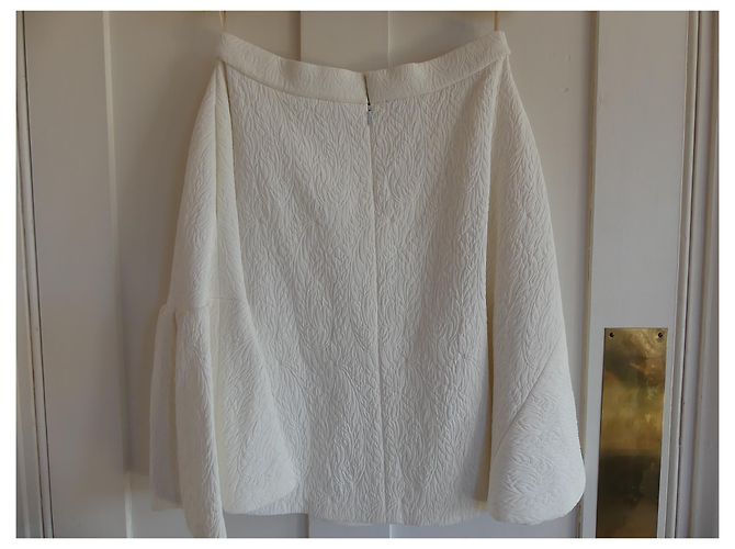 Falda blanca Chloé con relieve Blanco - vista 8