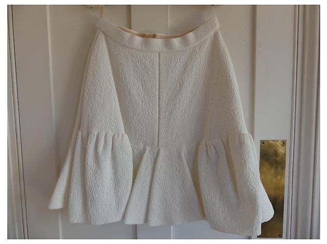 Falda blanca Chloé con relieve Blanco - vista 3