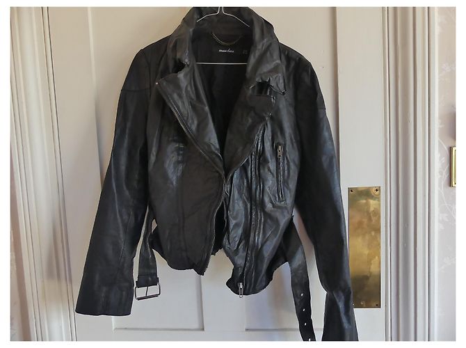 Muubaa Lederjacke Perfecto in Schwarz - Ansicht 2