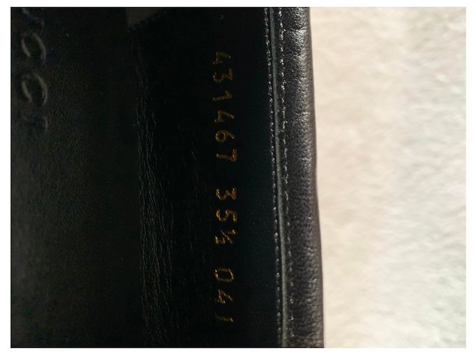 Mocassini Gucci in pelle nera con morsetto dorato Nero - vista 10