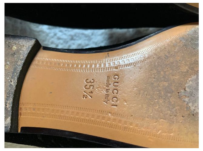 Mocassini Gucci in pelle nera con morsetto dorato Nero - vista 11