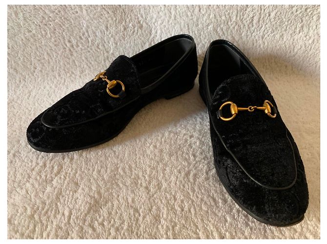 Mocassini Gucci in pelle nera con morsetto dorato Nero - vista 6