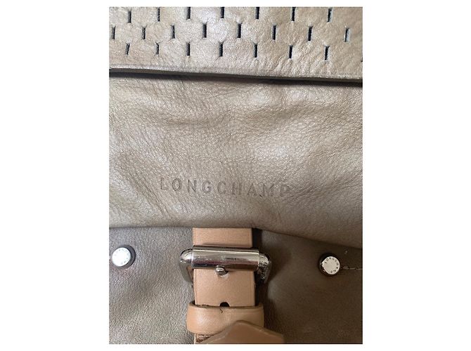 Longchamp Balzane Ledertasche Khaki - Ansicht 3