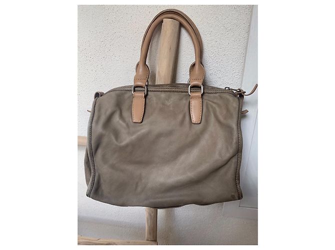 Longchamp Balzane Ledertasche Khaki - Ansicht 6