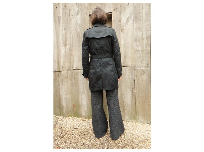 Talla de gabardina Burberry Brit 34 Negro - vista 8