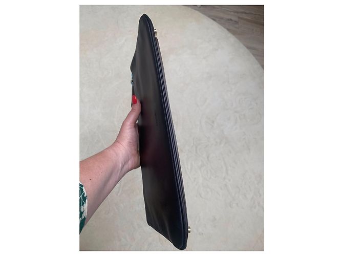 Pochette Lancel in pelle marrone scuro - vista 10