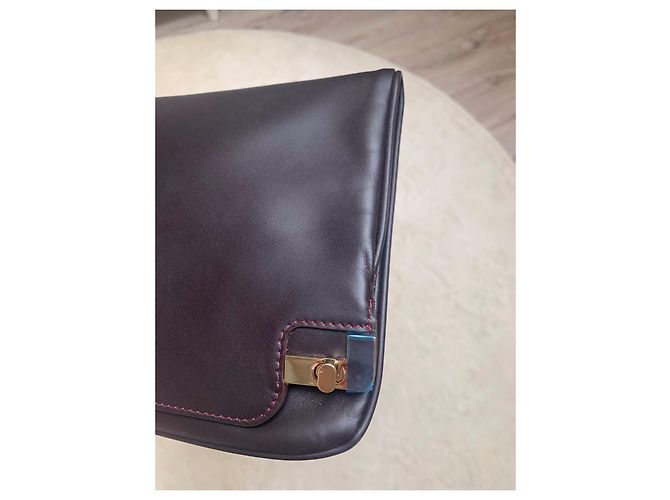 Pochette Lancel in pelle marrone scuro - vista 12