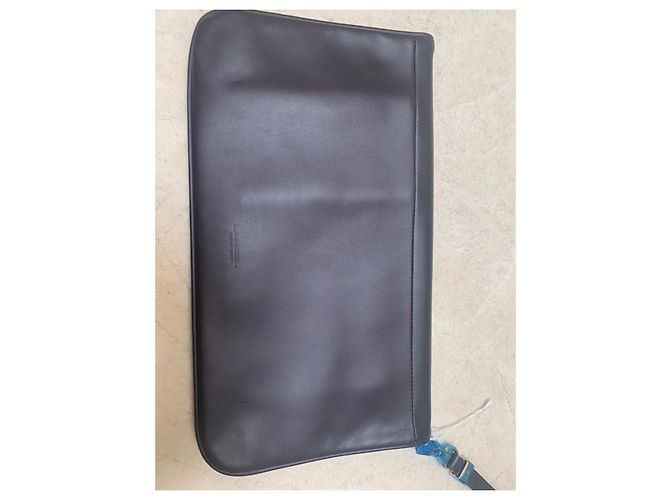 Pochette Lancel in pelle marrone scuro - vista 3