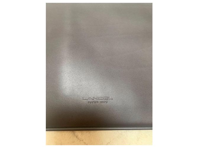 Pochette Lancel in pelle marrone scuro - vista 4