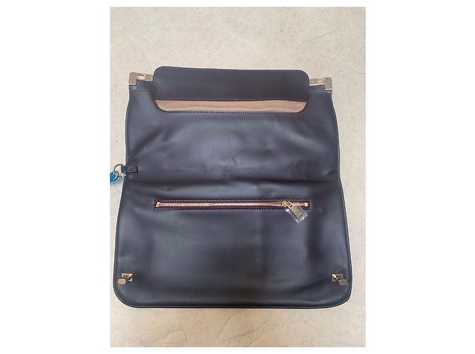 Pochette Lancel in pelle marrone scuro - vista 5