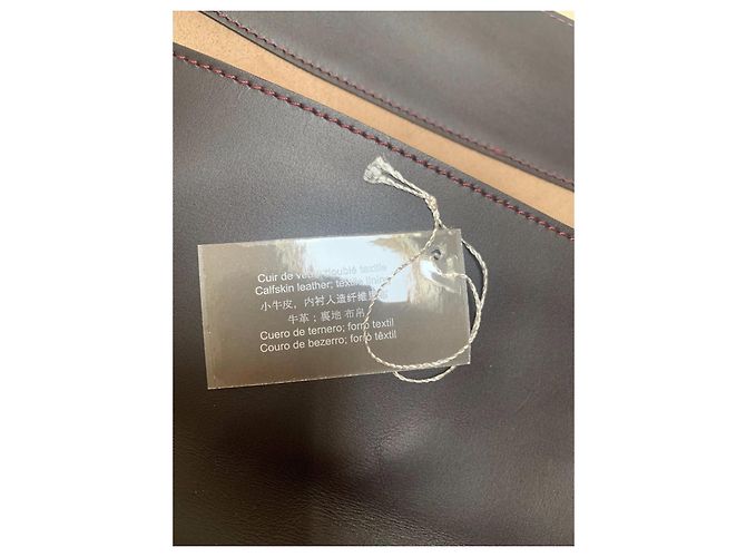 Pochette Lancel in pelle marrone scuro - vista 6