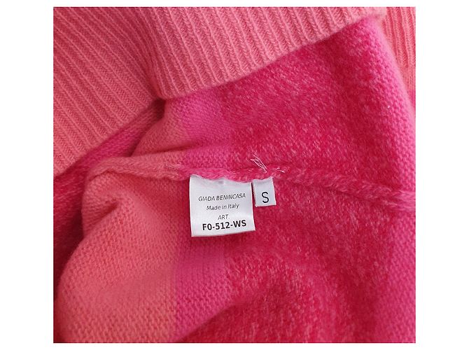 Giada Benincasa Polo Pullover Rosa Wolle und Kaschmir S Pink - Ansicht 6