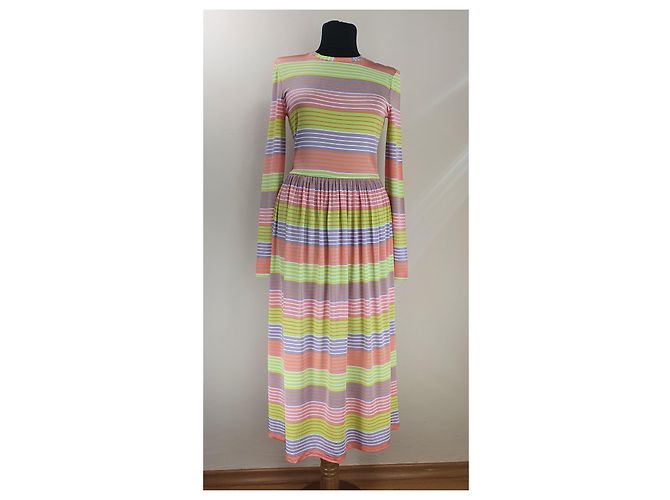 Autre Marque Stine Goya Joel gestreiftes Midikleid aus Stretch-Jersey Mehrfarben - Ansicht 4