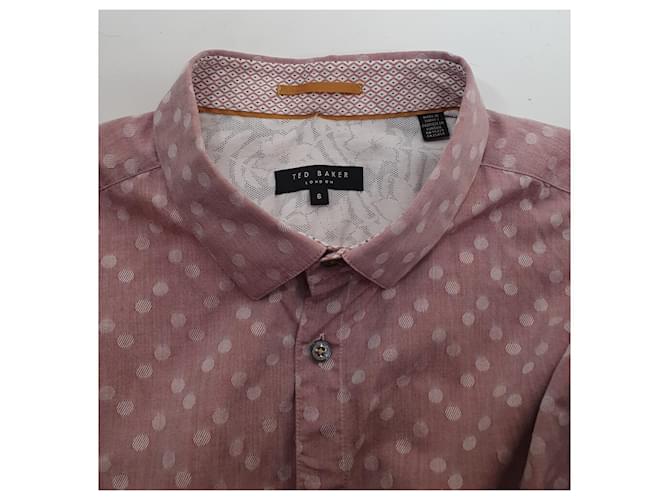 Camicia Ted Baker a pois rosa in cotone - vista 5