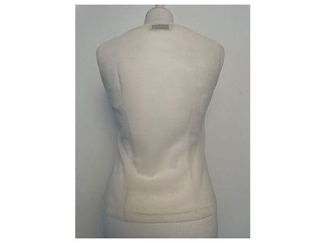 Top de tule Parosh branco com pontos espelhados e pedras - vista 6