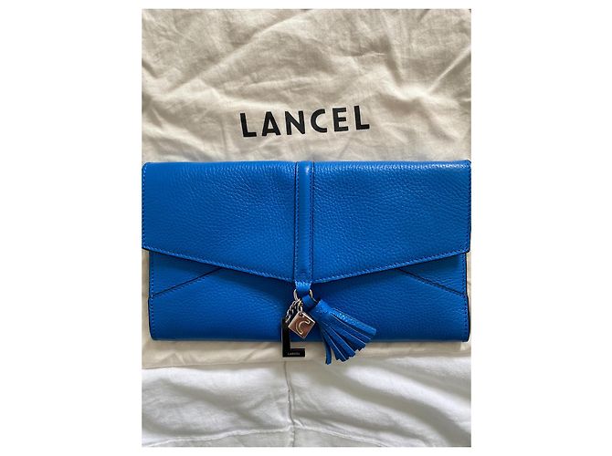 Borsa a mano Lancel Nine in pelle blu - vista 2