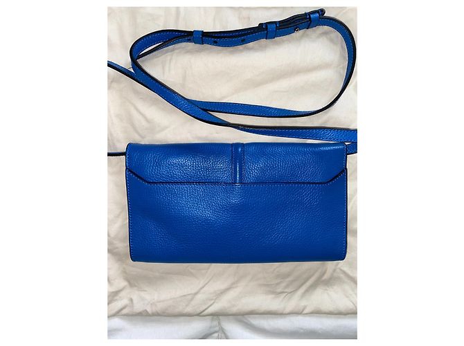 Borsa a mano Lancel Nine in pelle blu - vista 5
