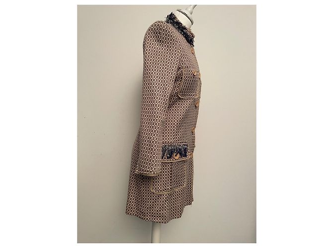 Abrigo ligero Massimo Rebecchi Beige Rosa Azul Blanco roto - vista 2