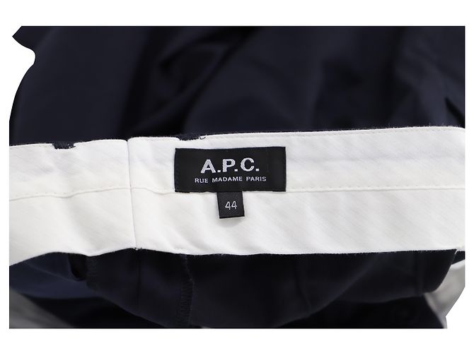 Apc BEIM.P.C Rue Madame Paris Hose aus blauer Wolle Marineblau - Ansicht 3