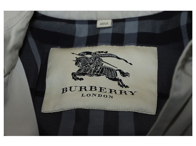 Giacca Harrington in Gabardine Burberry in Cotone Beige - vista 2
