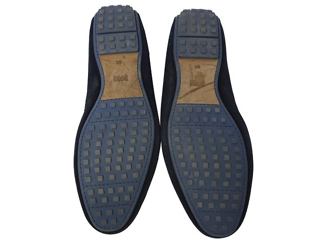 Boss Hugo Boss Driver Chaussures en Daim Bleu Marine - vue 5