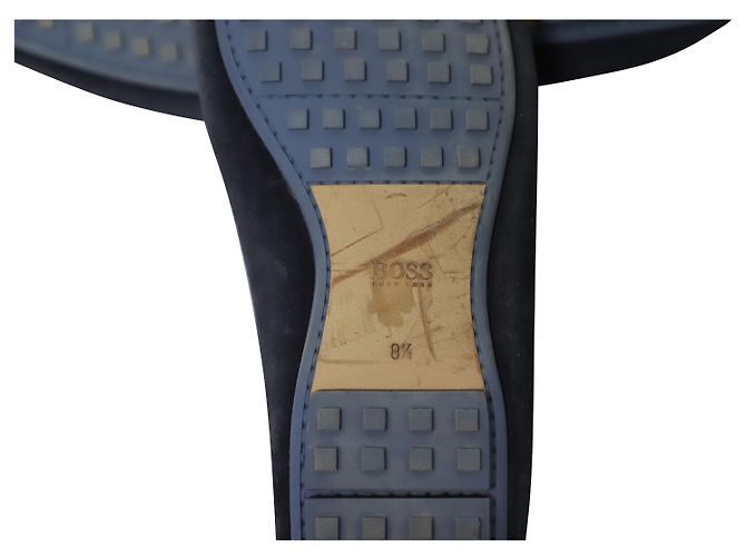 Boss Hugo Boss Driver Chaussures en Daim Bleu Marine - vue 6