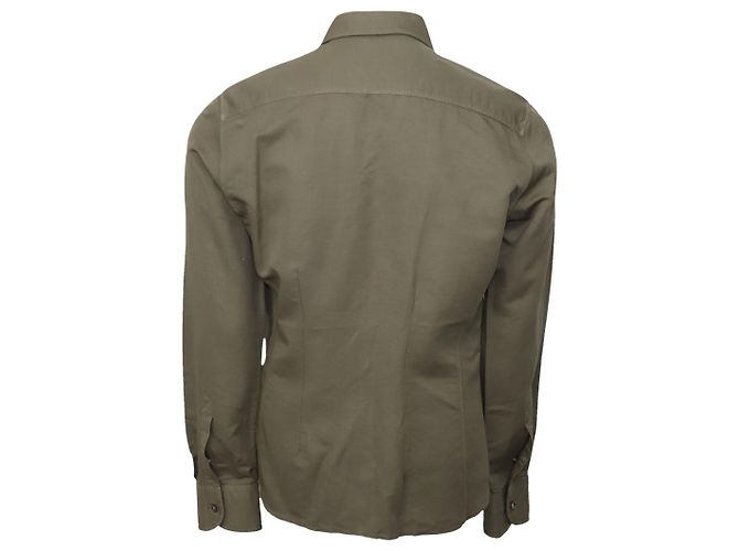 Camicia Button Down di Tom Ford in lino verde - vista 3