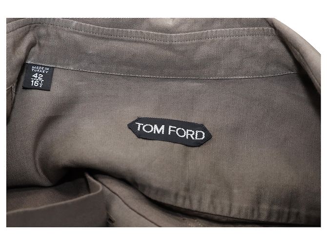 Camicia Button Down di Tom Ford in lino verde - vista 4
