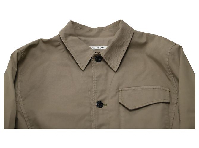 Giacca camicia Helmut Lang in cotone marrone Beige - vista 3