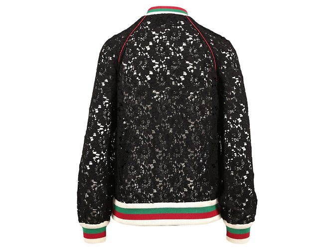 Gucci Bomber en dentelle guipure fleurie - vue 2