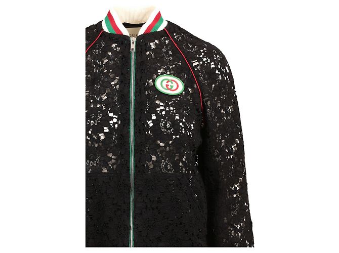 Gucci Bomber en dentelle guipure fleurie - vue 3