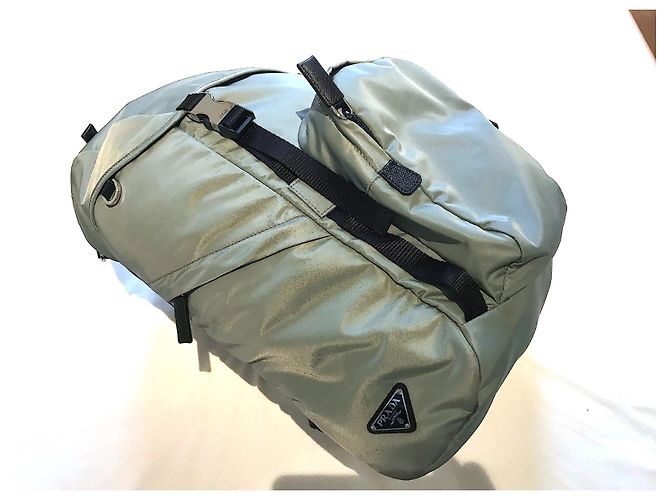 Prada Backpack Grey Synthetic - view 2