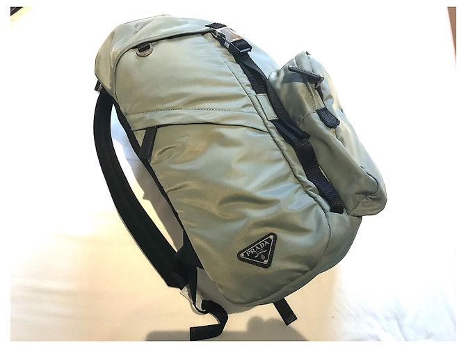 Prada Backpack Grey Synthetic - view 3