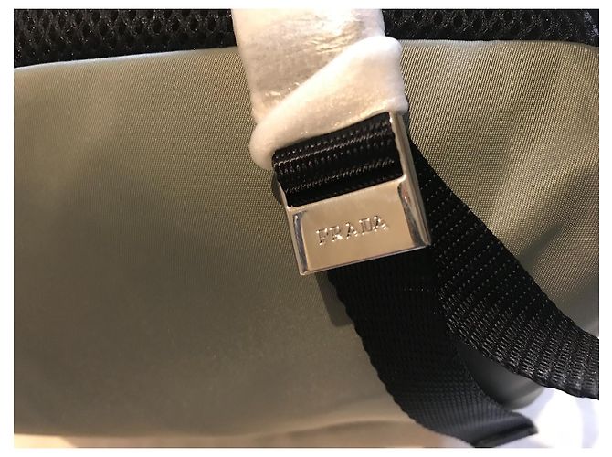 Prada Backpack Grey Synthetic - view 5
