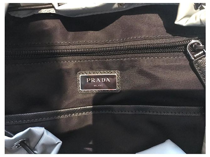 Prada Backpack Grey Synthetic - view 7