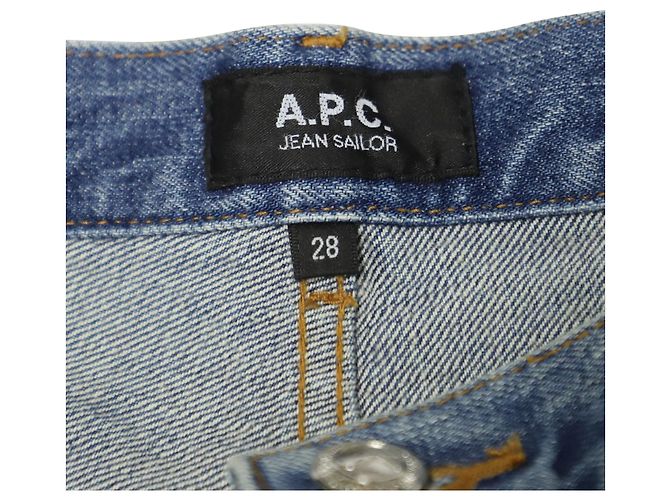 Autre Marque Vaqueros de pernera ancha marinero de APC en algodón azul - vista 6