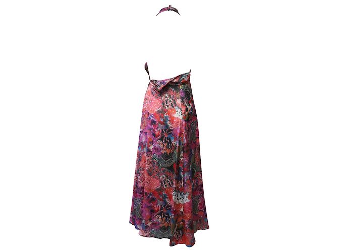 Abito Issa Halter Stampa Floreale in Seta Multicolor - vista 3